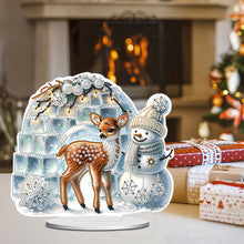 Load image into Gallery viewer, Xmas Snowman Round+Special Shape Diamond Painting Desktop Decor for Office Decor
