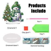 Load image into Gallery viewer, Xmas Snowman Round+Special Shape Diamond Painting Desktop Decor for Office Decor
