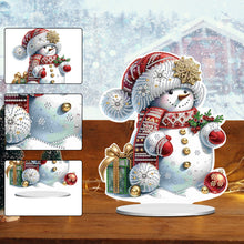 Load image into Gallery viewer, Xmas Snowman Round+Special Shape Diamond Painting Desktop Decor for Office Decor
