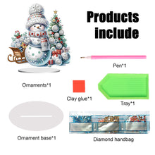 Load image into Gallery viewer, Xmas Snowman Round+Special Shape Diamond Painting Desktop Decor for Office Decor
