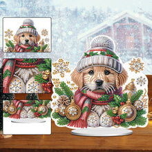 Load image into Gallery viewer, Winter Dog DIY Diamond Painting Tabletop Ornaments Kit for Office Desktop Decor
