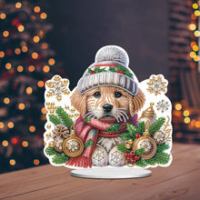 Load image into Gallery viewer, Winter Dog DIY Diamond Painting Tabletop Ornaments Kit for Office Desktop Decor
