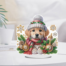 Load image into Gallery viewer, Winter Dog DIY Diamond Painting Tabletop Ornaments Kit for Office Desktop Decor
