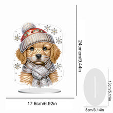 Load image into Gallery viewer, Acrylic Winter Dog Diamond Painting Desktop Decorations for Office Desktop Decor
