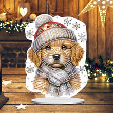 Load image into Gallery viewer, Acrylic Winter Dog Diamond Painting Desktop Decorations for Office Desktop Decor
