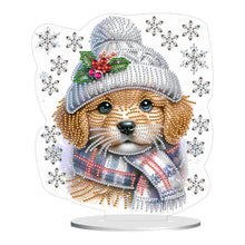 Load image into Gallery viewer, Acrylic Winter Dog Diamond Painting Desktop Decorations for Office Desktop Decor
