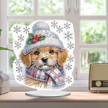 Load image into Gallery viewer, Acrylic Winter Dog Diamond Painting Desktop Decorations for Office Desktop Decor
