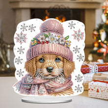 Load image into Gallery viewer, Winter Dog DIY Diamond Painting Tabletop Ornaments Kit for Office Desktop Decor
