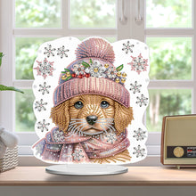 Load image into Gallery viewer, Winter Dog DIY Diamond Painting Tabletop Ornaments Kit for Office Desktop Decor

