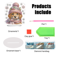 Load image into Gallery viewer, Winter Dog DIY Diamond Painting Tabletop Ornaments Kit for Office Desktop Decor
