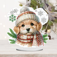 Load image into Gallery viewer, Acrylic Winter Dog Diamond Painting Desktop Decorations for Office Desktop Decor
