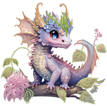 Load image into Gallery viewer, Diamond Painting - Partial Special Shaped - purple dragon (30*30CM)
