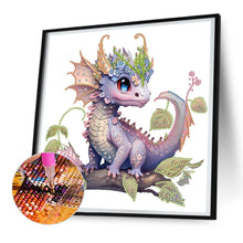 Load image into Gallery viewer, Diamond Painting - Partial Special Shaped - purple dragon (30*30CM)
