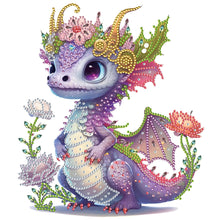 Load image into Gallery viewer, Diamond Painting - Partial Special Shaped - dazzling purple dragon (30*30CM)
