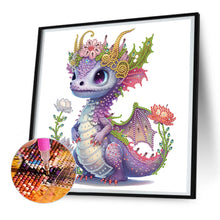 Load image into Gallery viewer, Diamond Painting - Partial Special Shaped - dazzling purple dragon (30*30CM)
