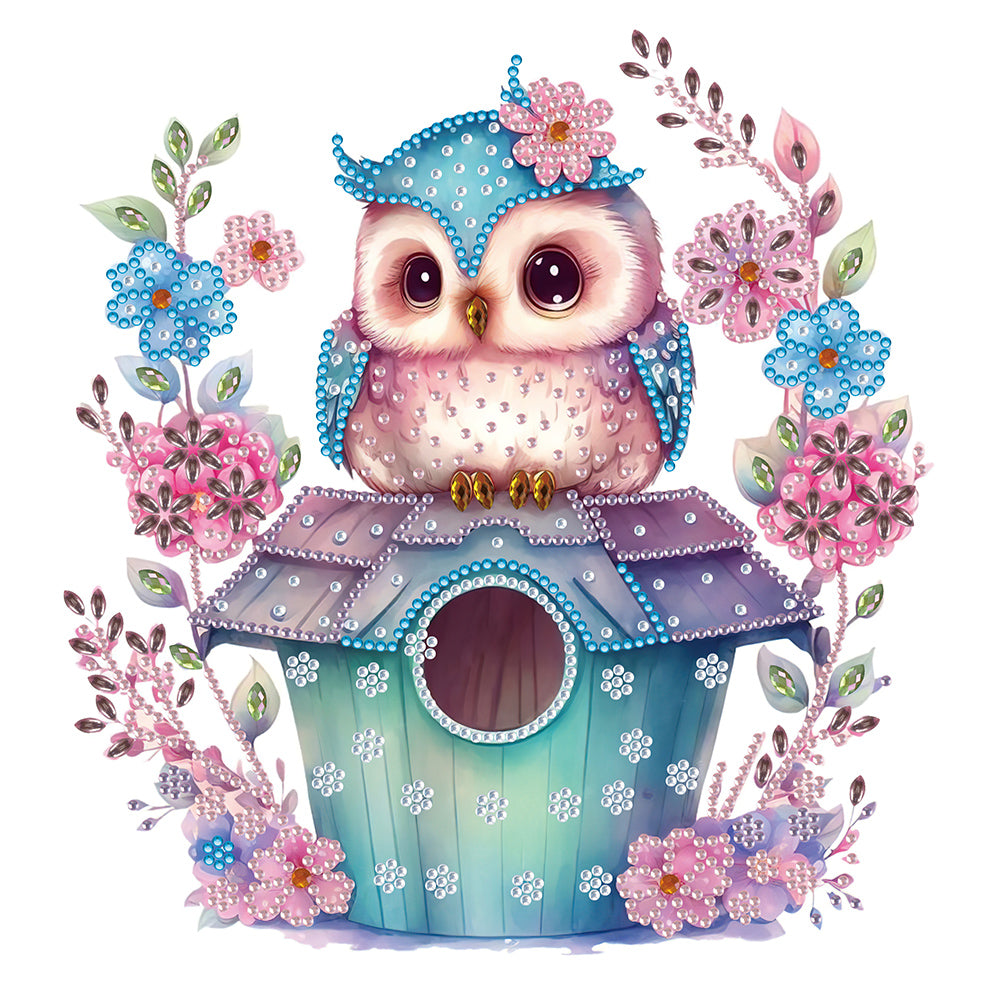 Diamond Painting - Partial Special Shaped - owl (30*30CM)