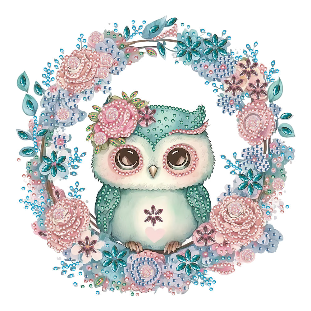 Diamond Painting - Partial Special Shaped - Garland Owl (30*30CM)