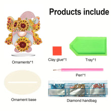 Load image into Gallery viewer, Butterfly Gnome Diamond Painting Desktop Ornaments Kit for Office Desktop Decor

