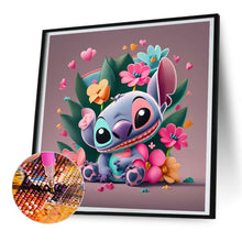 Load image into Gallery viewer, Diamond Painting - Full Round - Flowers and Stitch (30*30CM)
