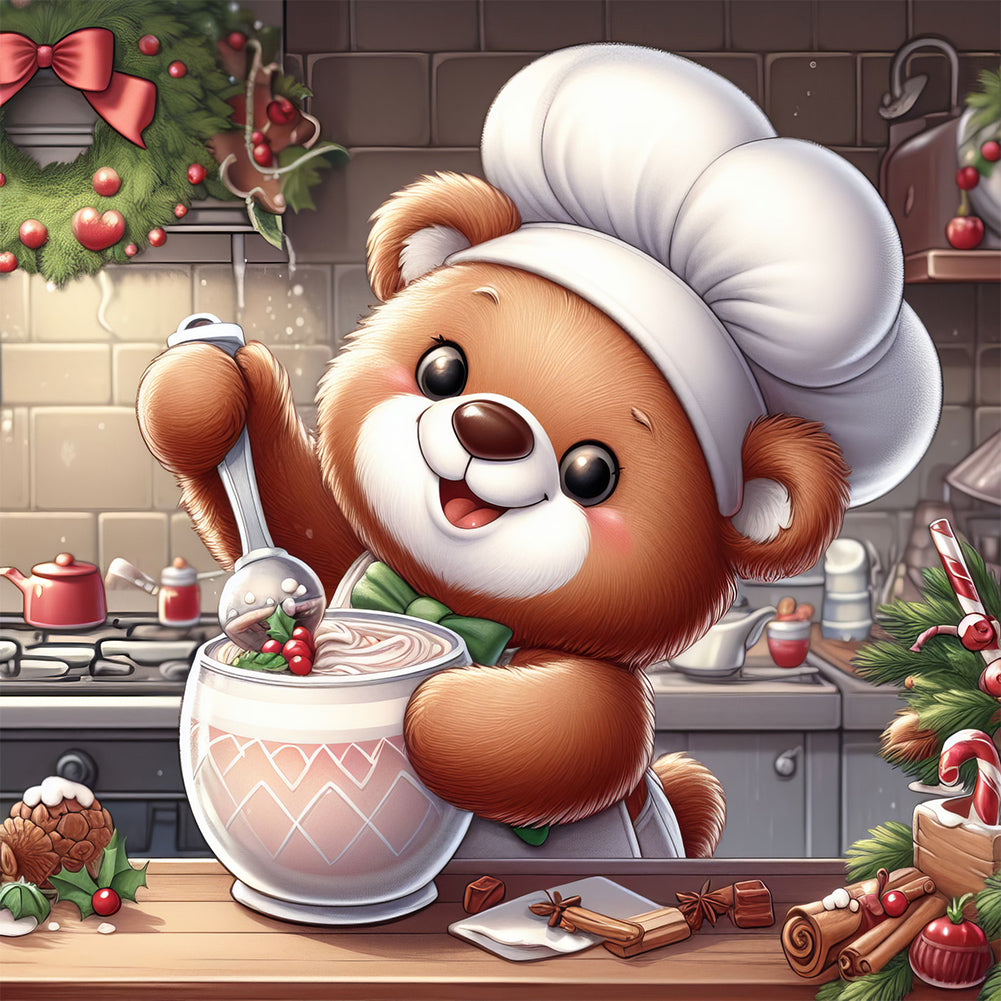 Diamond Painting - Full Round - cartoon bear (40*40CM)
