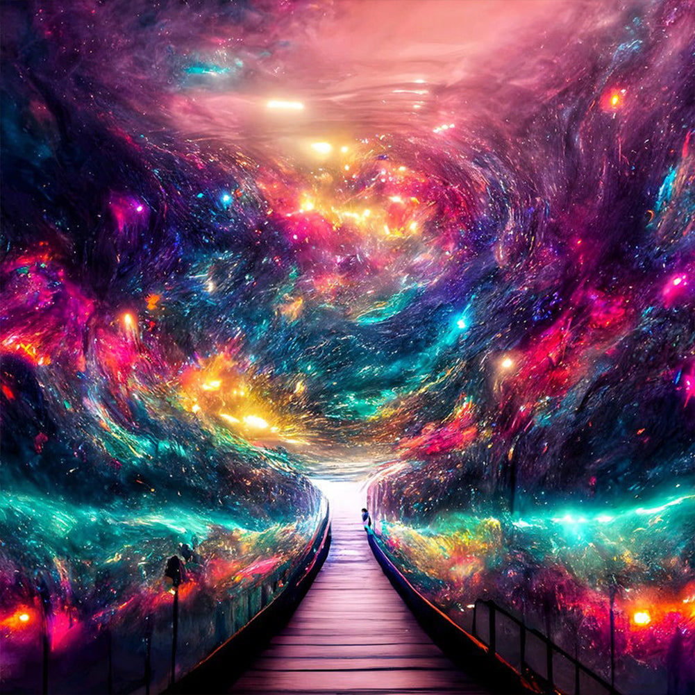 Diamond Painting - Full Round - rainbow single bridge (40*40CM)