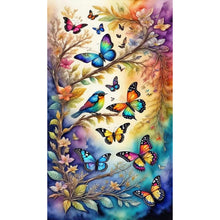Load image into Gallery viewer, Diamond Painting - Full Round - flying butterflies (40*70CM)
