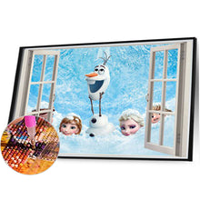 Load image into Gallery viewer, Diamond Painting - Full Square - Frozen outside the window (40*30CM)
