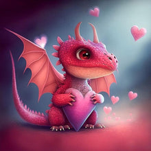 Load image into Gallery viewer, Diamond Painting - Full Round - Glowing little dinosaur (30*30CM)
