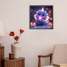 Load image into Gallery viewer, Diamond Painting - Full Round - Glowing little dinosaur (30*30CM)
