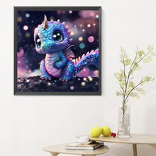 Load image into Gallery viewer, Diamond Painting - Full Round - Glowing little dinosaur (30*30CM)
