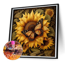 Load image into Gallery viewer, Diamond Painting - Full Round - sunflower butterfly (30*30CM)
