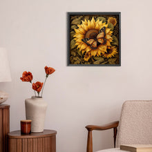 Load image into Gallery viewer, Diamond Painting - Full Round - sunflower butterfly (30*30CM)
