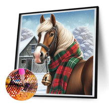 Load image into Gallery viewer, Diamond Painting - Full Round - Horses in snow scene (30*30CM)
