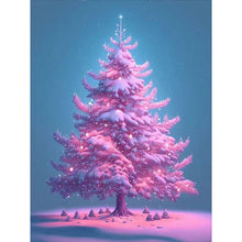 Load image into Gallery viewer, Diamond Painting - Full Round - purple light christmas tree (30*40CM)
