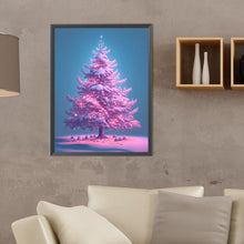 Load image into Gallery viewer, Diamond Painting - Full Round - purple light christmas tree (30*40CM)
