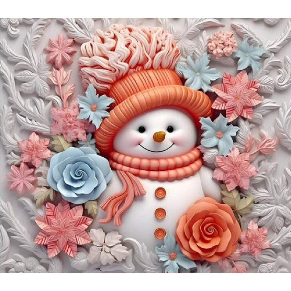 Diamond Painting - Full Round - snowman (40*35CM)