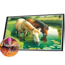 Load image into Gallery viewer, Diamond Painting - Full Round - Drinking water for horses (40*30CM)
