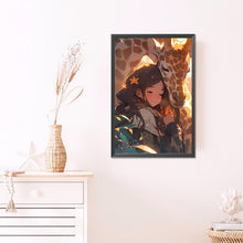 Load image into Gallery viewer, AB Diamond Painting - Full Round - girl and giraffe (40*60CM)
