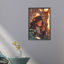 Load image into Gallery viewer, AB Diamond Painting - Full Round - girl and giraffe (40*60CM)
