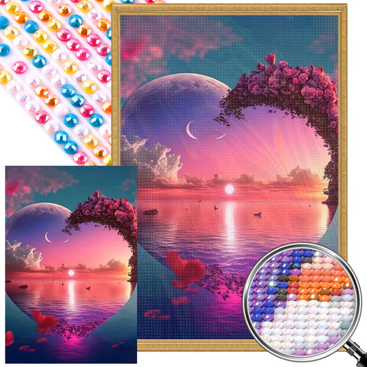 AB Diamond Painting - Full Round - love dream rose sea (40*60CM)