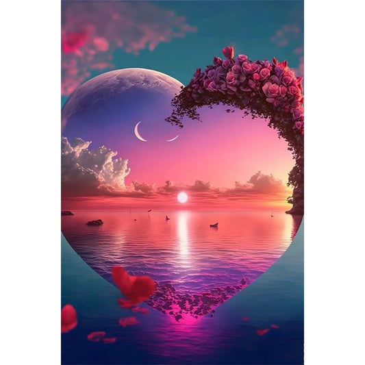 AB Diamond Painting - Full Round - love dream rose sea (40*60CM)