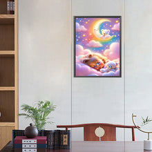 Load image into Gallery viewer, AB Diamond Painting - Full Round - Baby sleeping on the clouds (40*55CM)
