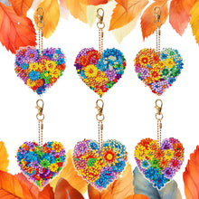 Load image into Gallery viewer, 6 PCS Multicoloured Love Double Sided Special Shape Diamond Painting Keychain
