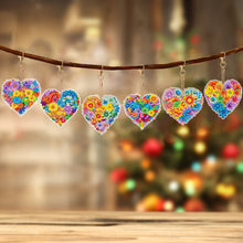 Load image into Gallery viewer, 6 PCS Multicoloured Love Double Sided Special Shape Diamond Painting Keychain
