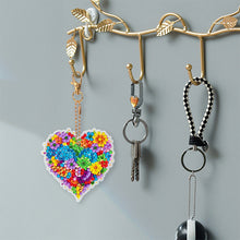 Load image into Gallery viewer, 6 PCS Multicoloured Love Double Sided Special Shape Diamond Painting Keychain

