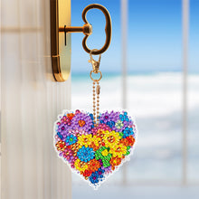 Load image into Gallery viewer, 6 PCS Multicoloured Love Double Sided Special Shape Diamond Painting Keychain
