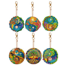 Load image into Gallery viewer, 6 PCS Multicoloured Love Double Sided Special Shape Diamond Painting Keychain
