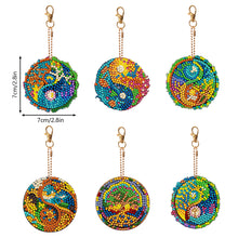 Load image into Gallery viewer, 6 PCS Multicoloured Love Double Sided Special Shape Diamond Painting Keychain
