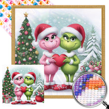 Load image into Gallery viewer, AB Diamond Painting - Full Round - Red-haired monster and green-haired monster (30*30CM)
