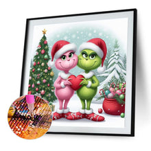 Load image into Gallery viewer, AB Diamond Painting - Full Round - Red-haired monster and green-haired monster (30*30CM)
